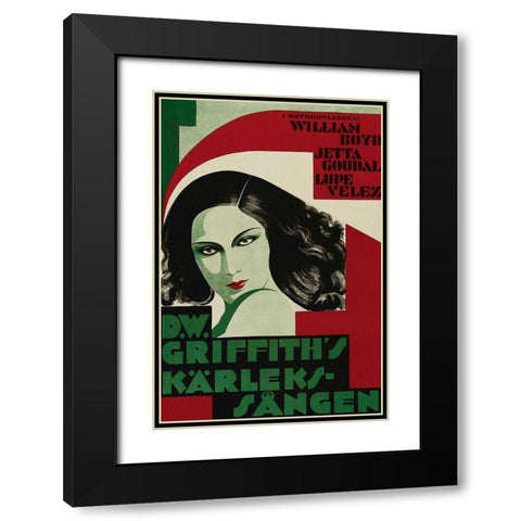 Vintage Film Posters: Lady of the Pavements Black Modern Wood Framed Art Print with Double Matting by Unknown