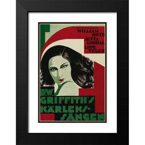 Vintage Film Posters: Lady of the Pavements Black Modern Wood Framed Art Print with Double Matting by Unknown