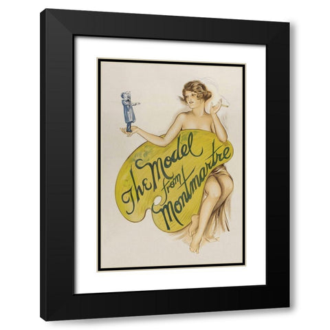 Vintage Film Posters: Model from Montmartre Black Modern Wood Framed Art Print with Double Matting by Unknown