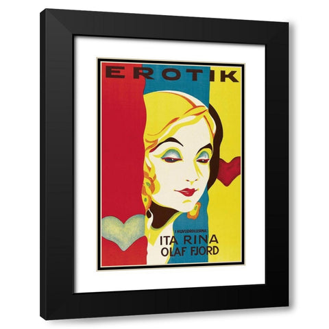 Vintage Film Posters: Seduction Erotik Black Modern Wood Framed Art Print with Double Matting by Unknown