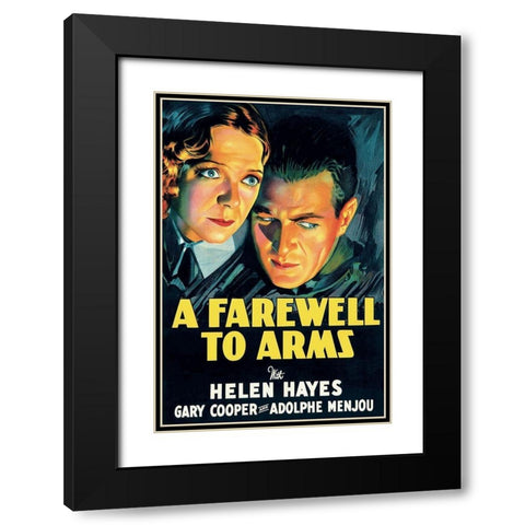 Vintage Film Posters: Farewell to Arms Black Modern Wood Framed Art Print with Double Matting by Unknown