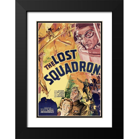 Vintage Film Posters: Lost Squadron Black Modern Wood Framed Art Print with Double Matting by Unknown