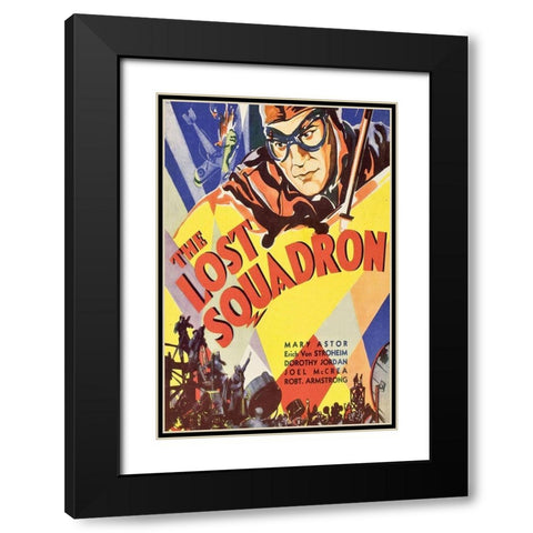 Vintage Film Posters: Lost Squadron Black Modern Wood Framed Art Print with Double Matting by Unknown