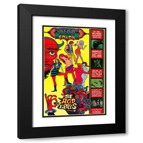 Vintage Vices: Acid Eaters Black Modern Wood Framed Art Print with Double Matting by Vintage Vices