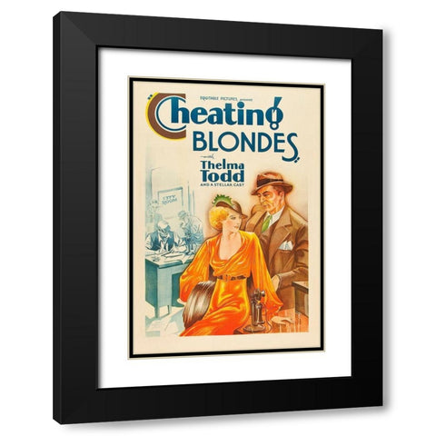 Vintage Vices: Cheating Blondes Black Modern Wood Framed Art Print with Double Matting by Vintage Vices