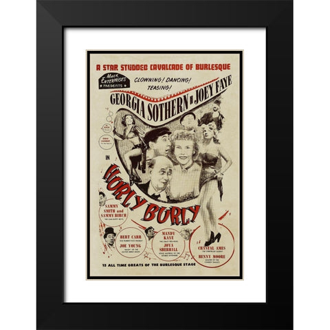 Vintage Vices: Hurly Burly Black Modern Wood Framed Art Print with Double Matting by Vintage Vices