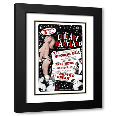 Vintage Vices: Lullaby of Bareland Black Modern Wood Framed Art Print with Double Matting by Vintage Vices