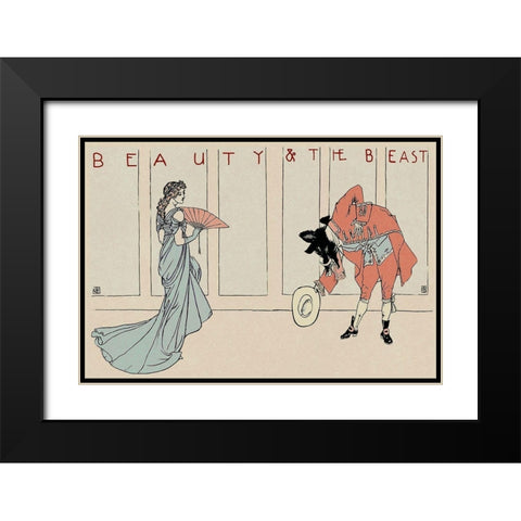 Beauty and the Beast - The Bow Black Modern Wood Framed Art Print with Double Matting by Crane, Walter