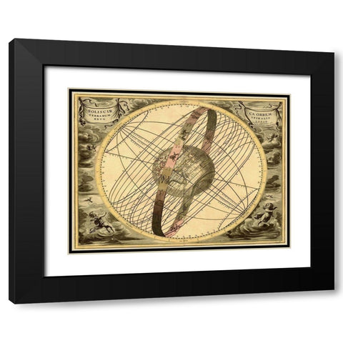 Maps of the Heavens: Solis  Cir Terrarum Black Modern Wood Framed Art Print with Double Matting by Cellarius, Andreas