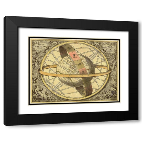 Maps of the Heavens: Circulis Coelestibus Black Modern Wood Framed Art Print with Double Matting by Cellarius, Andreas