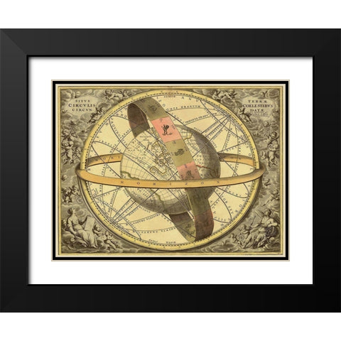 Maps of the Heavens: Circulis Coelestibus Black Modern Wood Framed Art Print with Double Matting by Cellarius, Andreas