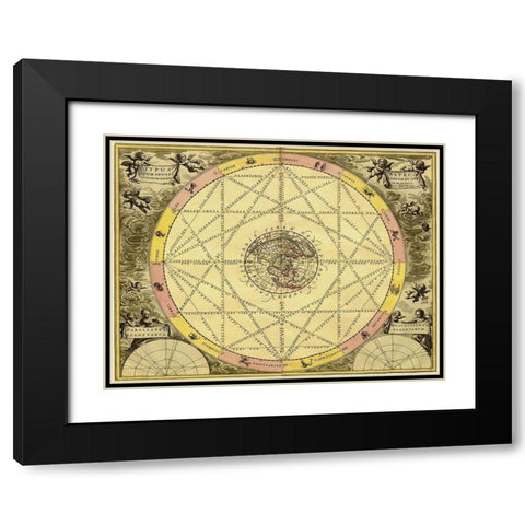 Maps of the Heavens: Typhus Aspec Black Modern Wood Framed Art Print with Double Matting by Cellarius, Andreas
