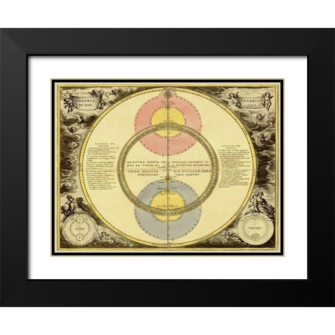 Maps of the Heavens: Theoria Veneris Black Modern Wood Framed Art Print with Double Matting by Cellarius, Andreas