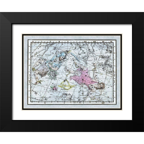 Maps of the Heavens: Andromeda and Perseus Black Modern Wood Framed Art Print with Double Matting by Jamieson, Alexander