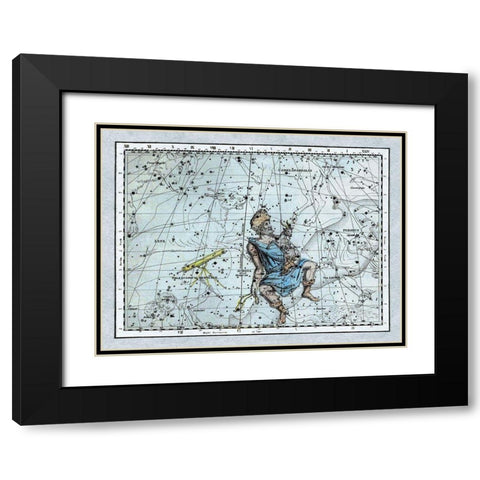 Maps of the Heavens: Auriga the Charioteer Black Modern Wood Framed Art Print with Double Matting by Jamieson, Alexander