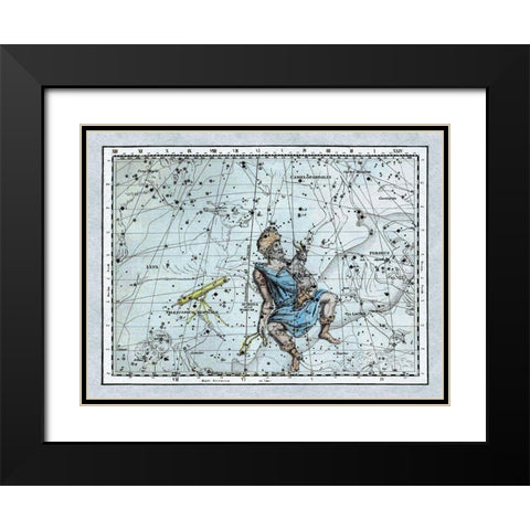 Maps of the Heavens: Auriga the Charioteer Black Modern Wood Framed Art Print with Double Matting by Jamieson, Alexander
