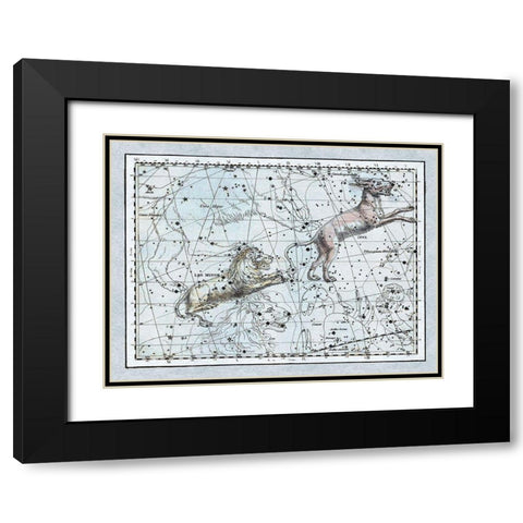 Maps of the Heavens: Leo Minor Black Modern Wood Framed Art Print with Double Matting by Jamieson, Alexander