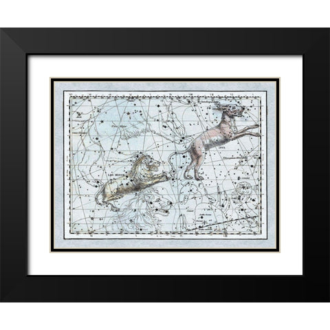 Maps of the Heavens: Leo Minor Black Modern Wood Framed Art Print with Double Matting by Jamieson, Alexander