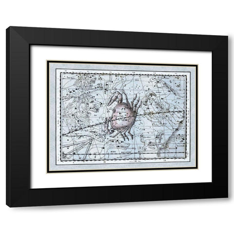 Maps of the Heavens: Cancer - the Crab Black Modern Wood Framed Art Print with Double Matting by Jamieson, Alexander