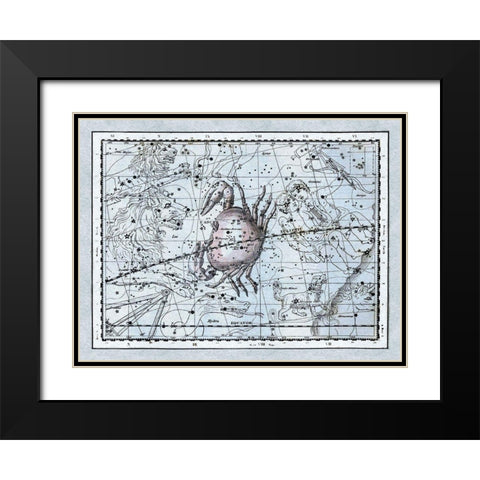 Maps of the Heavens: Cancer - the Crab Black Modern Wood Framed Art Print with Double Matting by Jamieson, Alexander