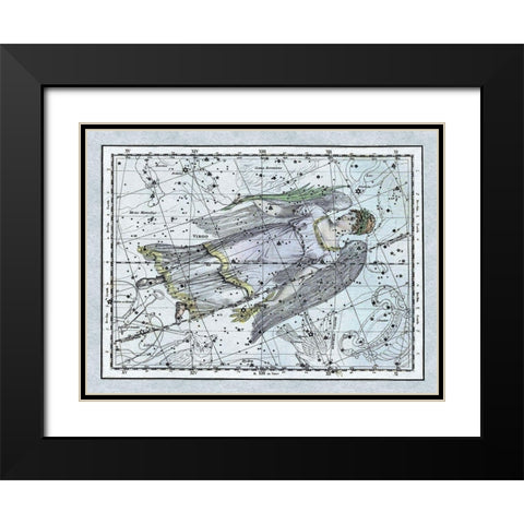 Maps of the Heavens: Virgo the Maiden Black Modern Wood Framed Art Print with Double Matting by Jamieson, Alexander