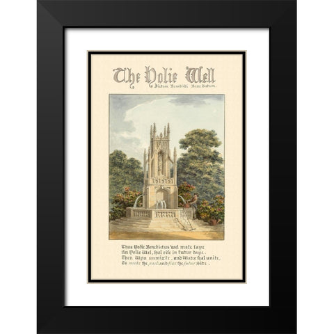 The Holie Well, 1813 Black Modern Wood Framed Art Print with Double Matting by Repton, Humphry
