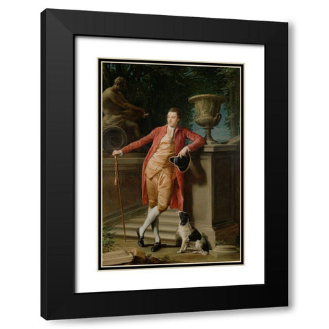 Portrait of John Talbot, later 1st Earl Talbot Black Modern Wood Framed Art Print with Double Matting by Batoni, Pompeo Girolamo