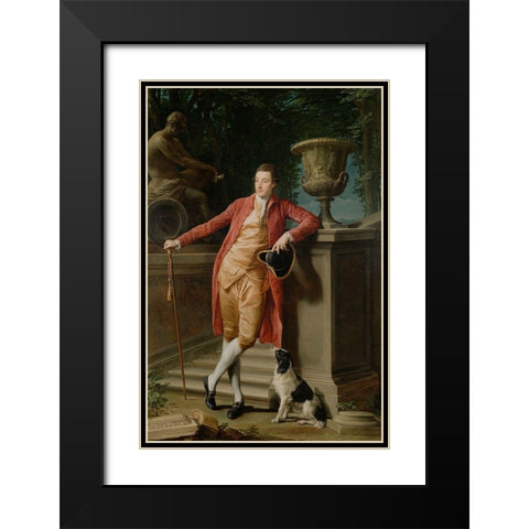 Portrait of John Talbot, later 1st Earl Talbot Black Modern Wood Framed Art Print with Double Matting by Batoni, Pompeo Girolamo