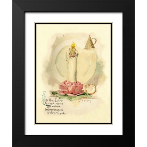 Nursery Rhymes: Little Nancy Etticote Black Modern Wood Framed Art Print with Double Matting by Humphrey, Maud