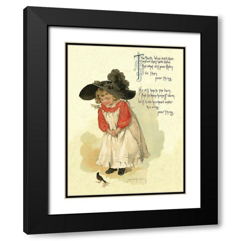 Nursery Rhymes: North Wind Doth Blow Black Modern Wood Framed Art Print with Double Matting by Humphrey, Maud