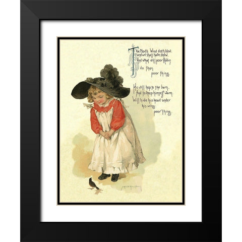 Nursery Rhymes: North Wind Doth Blow Black Modern Wood Framed Art Print with Double Matting by Humphrey, Maud