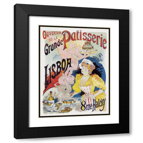Cooks: Grande Patisserie Lisboa Black Modern Wood Framed Art Print with Double Matting by Gesmar, Charles