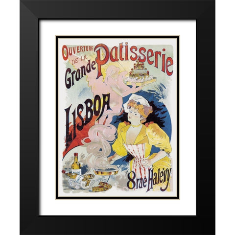 Cooks: Grande Patisserie Lisboa Black Modern Wood Framed Art Print with Double Matting by Gesmar, Charles