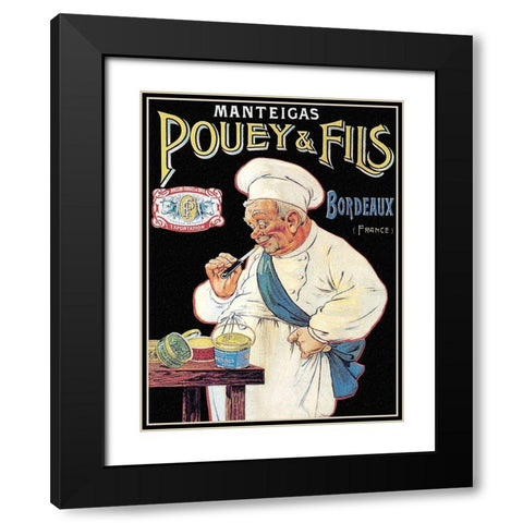 Cooks: Manteigas Pouey and Fils Black Modern Wood Framed Art Print with Double Matting by Oge, Eugene