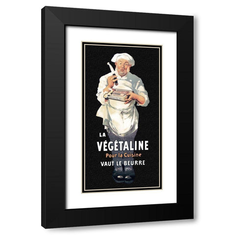 Cooks: La Vegetaline - Pour la Cuisine Black Modern Wood Framed Art Print with Double Matting by Advertisement