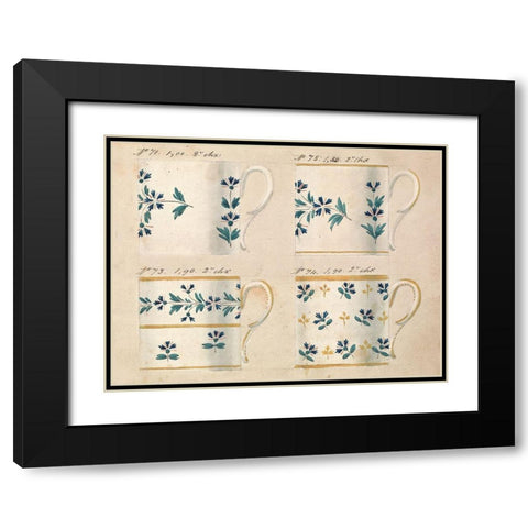 Quatre tasses du 1er choix, ca. 1800-1820 Black Modern Wood Framed Art Print with Double Matting by Honore