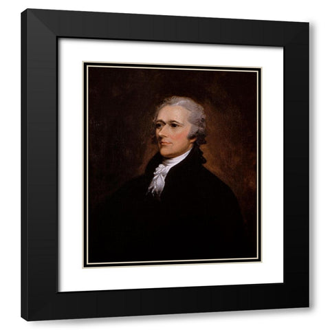 Alexander Hamilton, 1806 Black Modern Wood Framed Art Print with Double Matting by Trumbull, John