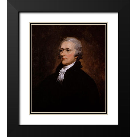 Alexander Hamilton, 1806 Black Modern Wood Framed Art Print with Double Matting by Trumbull, John