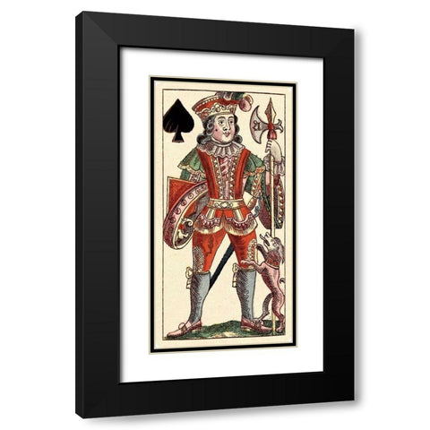 Knave of Spades (Bauern Hochzeit Deck) Black Modern Wood Framed Art Print with Double Matting by Gobl, Andreas Benedictus