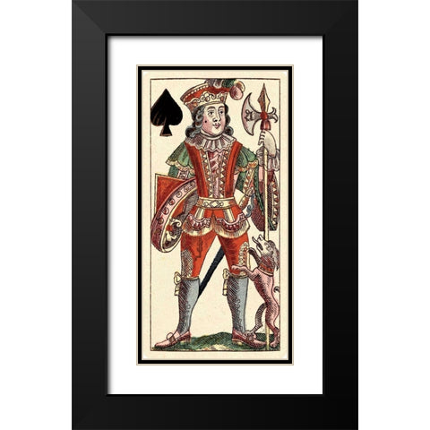 Knave of Spades (Bauern Hochzeit Deck) Black Modern Wood Framed Art Print with Double Matting by Gobl, Andreas Benedictus