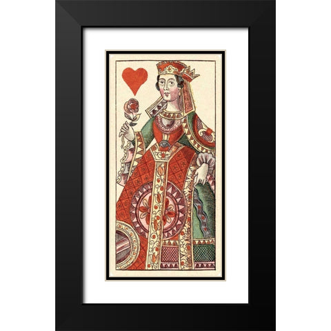 Queen of Hearts (Bauern Hochzeit Deck) Black Modern Wood Framed Art Print with Double Matting by Gobl, Andreas Benedictus
