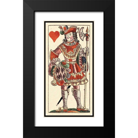 Knave of Hearts (Bauern Hochzeit Deck) Black Modern Wood Framed Art Print with Double Matting by Gobl, Andreas Benedictus