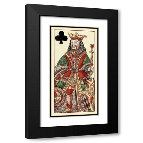 King of Clubs (Bauern Hochzeit Deck) Black Modern Wood Framed Art Print with Double Matting by Gobl, Andreas Benedictus
