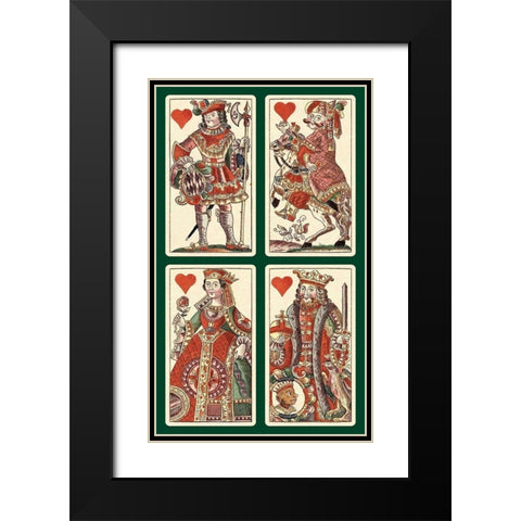 Hearts (Bauern Hochzeit Deck) Black Modern Wood Framed Art Print with Double Matting by Gobl, Andreas Benedictus