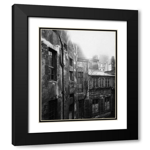 Paris, 1922 - Cour de Rohan Black Modern Wood Framed Art Print with Double Matting by Atget, Eugene