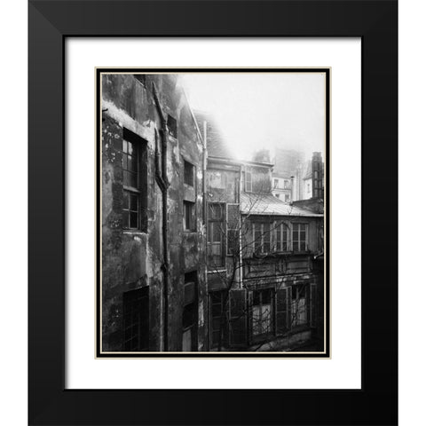 Paris, 1922 - Cour de Rohan Black Modern Wood Framed Art Print with Double Matting by Atget, Eugene