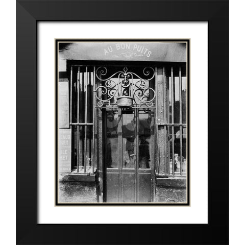 Paris, 1901 - Au bon puits, rue Michel Le Conte Black Modern Wood Framed Art Print with Double Matting by Atget, Eugene