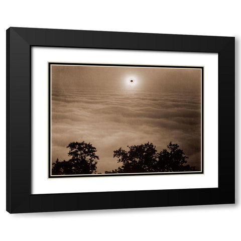 Solar Eclipse from Santa Lucia Range, California, January 1, 1889 Black Modern Wood Framed Art Print with Double Matting by Watkins, Carleton