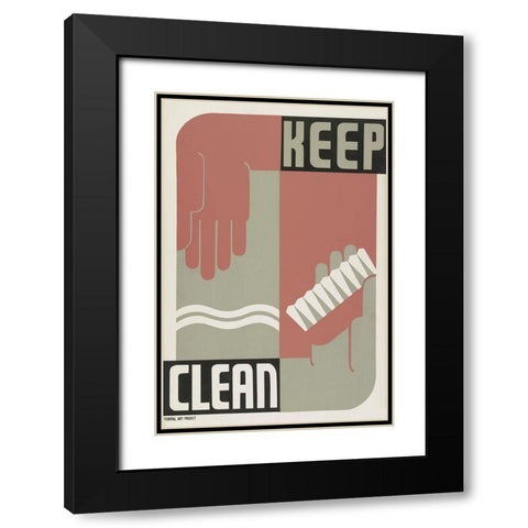 Keep clean Black Modern Wood Framed Art Print with Double Matting by Krause, Erik-Hans