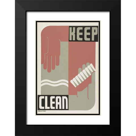 Keep clean Black Modern Wood Framed Art Print with Double Matting by Krause, Erik-Hans